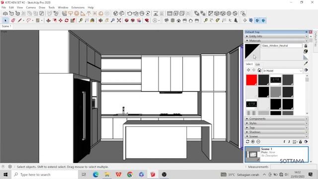 SKETCHUP TUTORIAL KITCHEN SET | Interior #2 | Sketchup Vray 5 смотреть онлайн