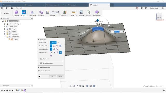 Replace Face & Sculpting in Fusion 360 смотреть онлайн