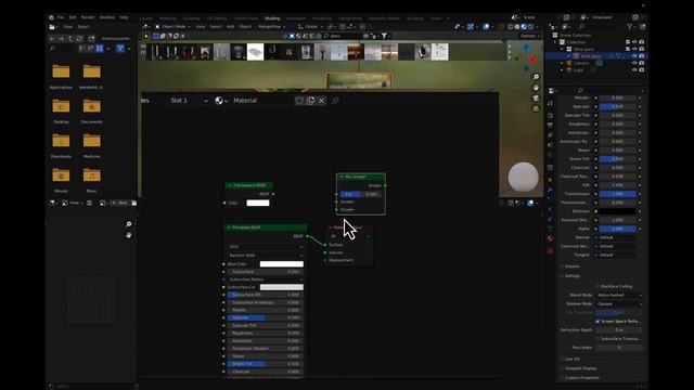 Create a transparent glass material shader in Blender Eevee смотреть онлайн