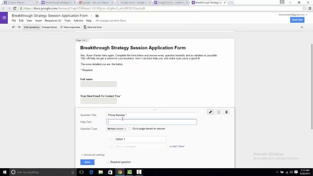 Google Forms 2015 Online Branding with Keon Warren смотреть онлайн
