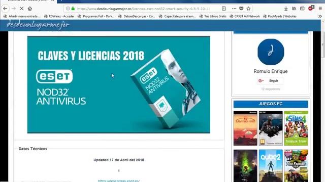 Como Activar Nod32 Antivirus Por 30 Dias смотреть онлайн