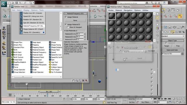 3D Particals Flow_3D max Tutorial смотреть онлайн