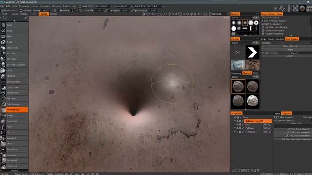 Fixing "holes" in surface mode in 3d-Coat смотреть онлайн