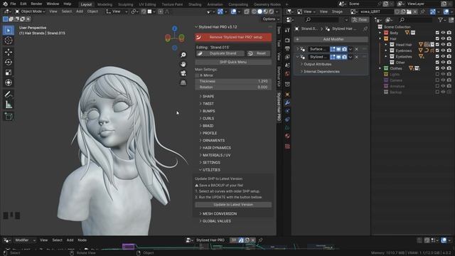 Stylized Hair PRO v3.12 - How to use the "Update to Latest Version" feature смотреть онлайн