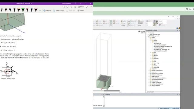 Eigenmode Simulation of an EBG Structure in Ansys HFSS with Dispersion Diagram Extraction смотреть онлайн