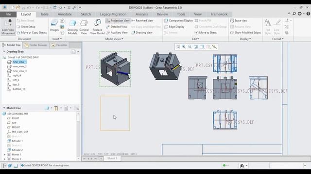 Drawing Module in CREO 5.0 смотреть онлайн