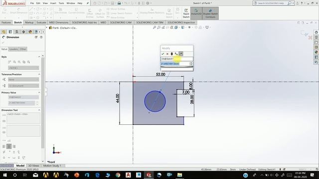 Cad cam institute | part 18 | solidworks | How to convert 2d drawing to 3d solid смотреть онлайн