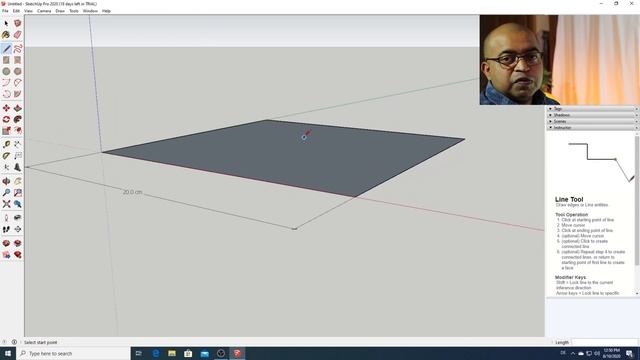 Sketchup pro 2020 beginner tutorial - Introduction - Part1( English) смотреть онлайн