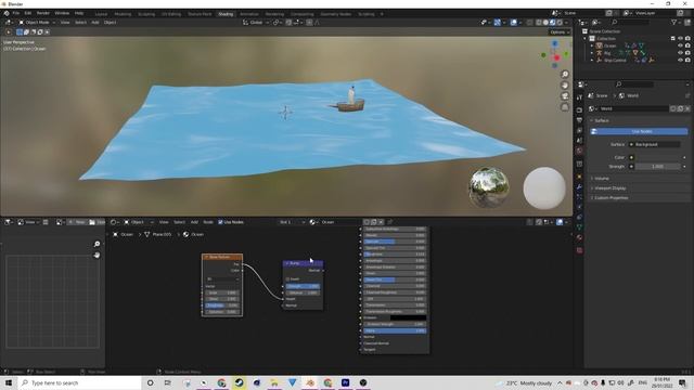 Creating a simple Boat in Blender 3.0 - Part 3 - Animation & Water Material смотреть онлайн