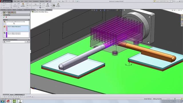 SOLIDWORKS - Flow Simulation, Using Heat Pipes смотреть онлайн
