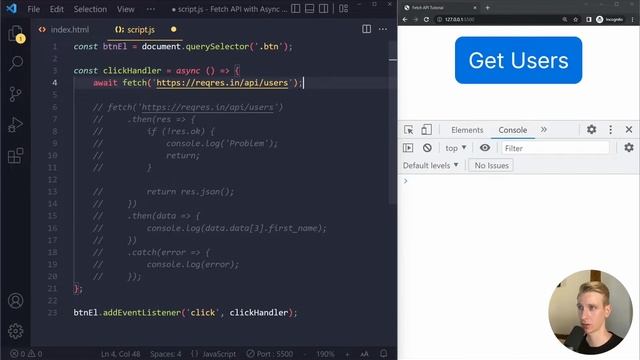 62. Fetch API with AsyncAwait смотреть онлайн