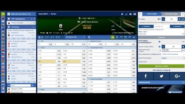Прогноз на матч Рубин-Зенит 13.08.2018 смотреть онлайн