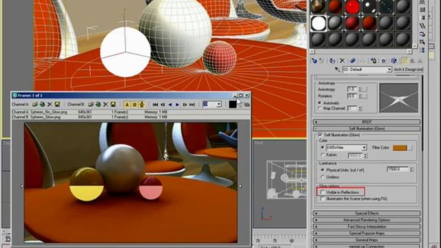 3DStudio MAX - Mental Ray / Arch Design Material / Self Illumination (3DS Max Video Tutorials) смотреть онлайн