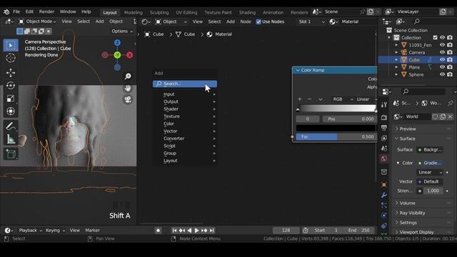 Abstract "COLORFUL SPLASH" Effect In Blender 3D смотреть онлайн