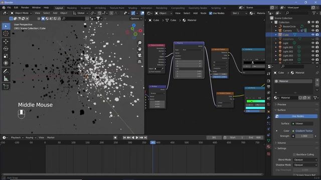 Sci-fi Space Nebula Cube Loop - Blender Time-lapse смотреть онлайн