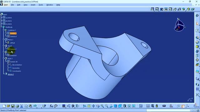 Catia v5 2015 full series Tutorials | Components and features of Catia v5_Lesson 1.2_Part 1 смотреть онлайн