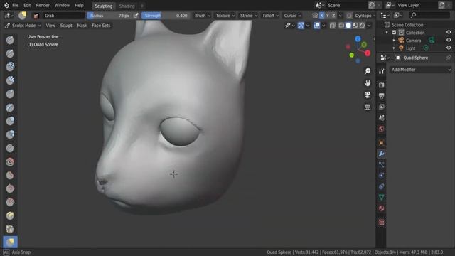 [Blender]Cat...?[Sculpting]