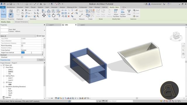 Tips and Tricks for Slanted Walls in Revit Tutorial смотреть онлайн