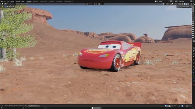 Lightning McQueen Animation test in Blender #2 | Wheel Movement test смотреть онлайн