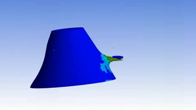 Bullet Penetrating a Bucket: Explicit Dynamics Analysis [Equivalent Stress] // ANSYS смотреть онлайн