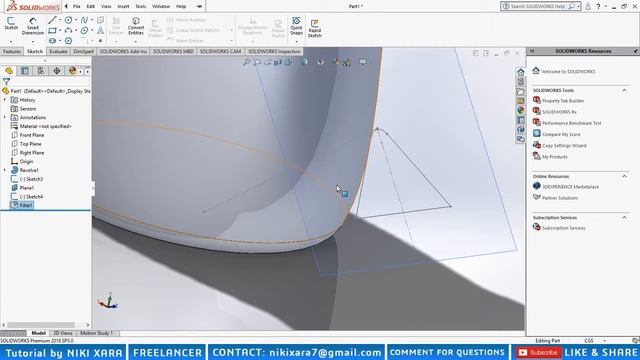 SOLIDWORKS BOTTLE DESIGN TUTORIAL - for ABSOLUTE BEGINNERS (in 15 MINUTES) смотреть онлайн