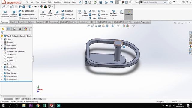 SOLIDWORKS BEGINNERS MODELLING TUTORIAL 11! смотреть онлайн