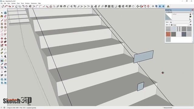 How to make Stair railing in SketchUp | SketchUp Stair railing | смотреть онлайн