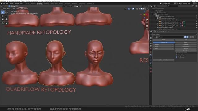 C4D TO B3D | 03 SCULPTING — Auto Retopology [FR] смотреть онлайн