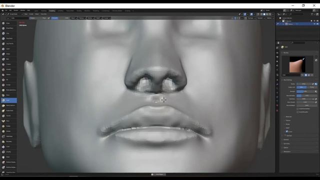 Female Stylized Character Head Sculpt In Blender смотреть онлайн