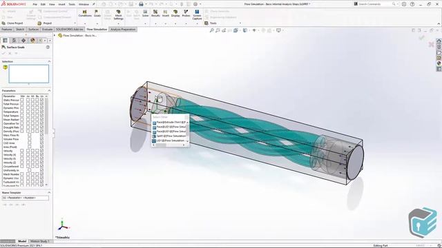 SOLIDWORKS Flow Simulation - Internal Flow Analysis Basic Steps смотреть онлайн