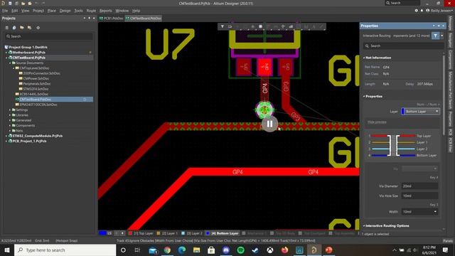 How to Route With Vias in Altium смотреть онлайн