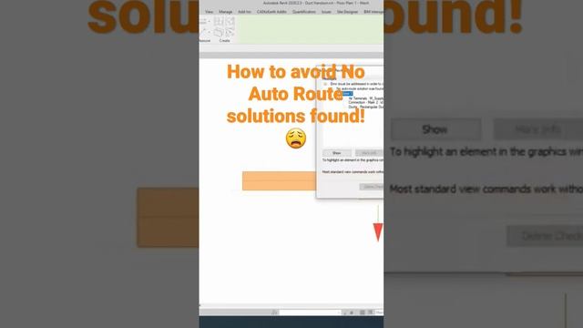 #Shorts Revit error No Auto Routing solution found #Revit смотреть онлайн