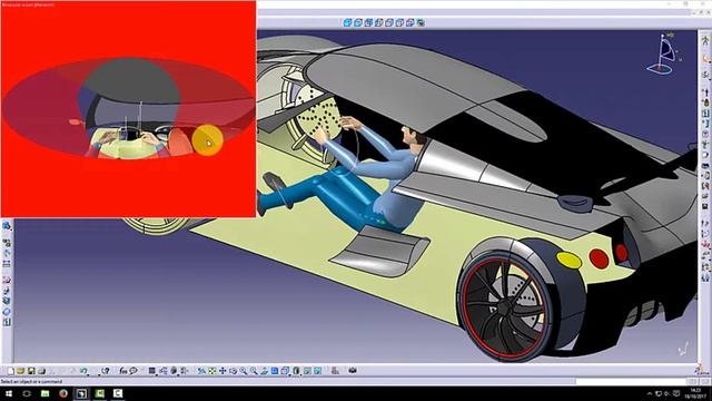 Position in a car Catia V5 Manikin смотреть онлайн