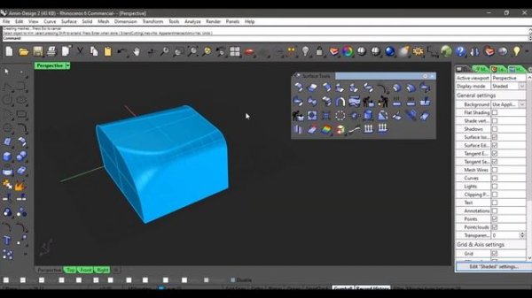 Rhino Tutorials - Variable radius surface fillet - Variable radius surface chamfer