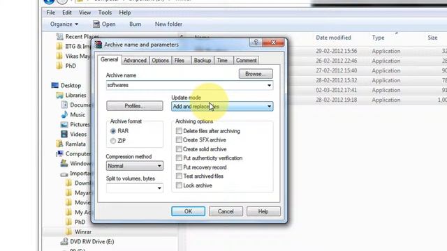 How to change compression method using Winrar Step By Step Tutorial смотреть онлайн