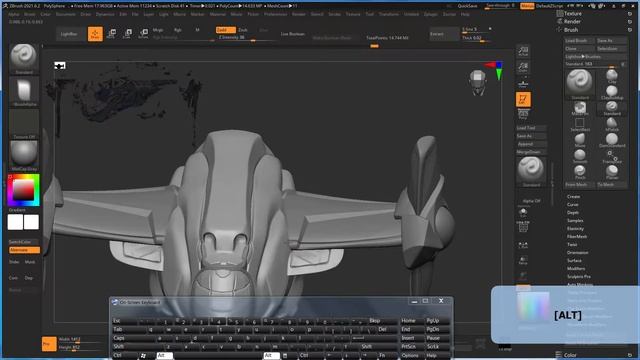 Zbrush to Keyshot Timelapse - Scifi Military Cargo Concept смотреть онлайн