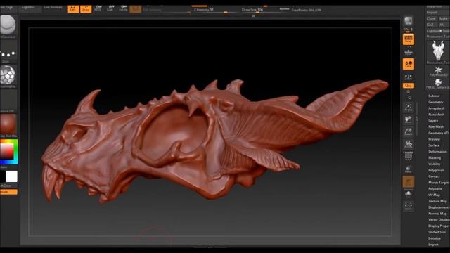 Skull Sculpt | ZBrush | | Emily M смотреть онлайн