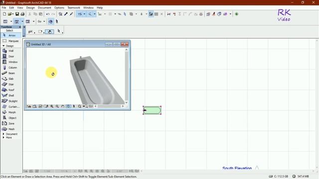 #Archicad #begineer #Tutorial - 3D Bath Tub #GDL Model for #mep #plumbing #plan смотреть онлайн