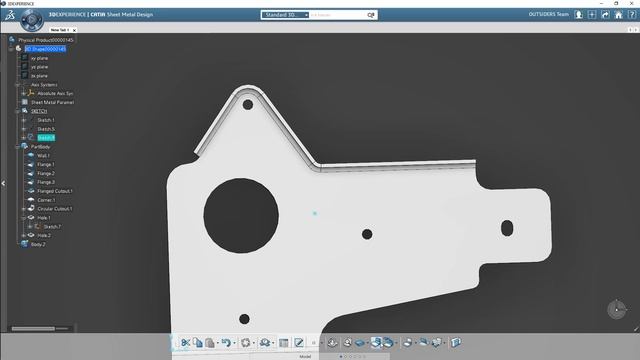 [CATIA | 3DEXPERIENCE] Sheet Metal Design смотреть онлайн