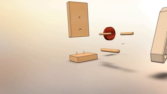 Wood Moving Model Animation Solidworks смотреть онлайн