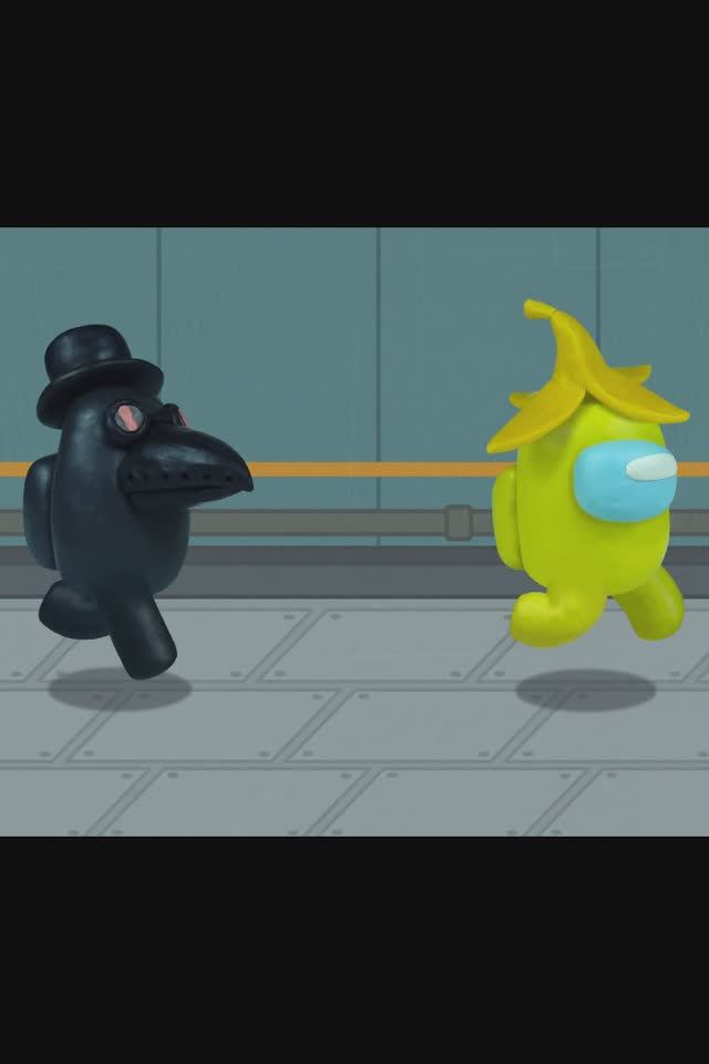 Амогус Чумной Доктор гонится за желтым. Космонавты Among Us. #shorts #amongus смотреть онлайн