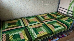 Плед крючком «ГЕОМЕТРИЯ»