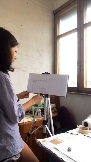 а у вас какие виды из окна? ☂️ #рисование #картина #художник смотреть онлайн