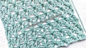 Простой ажурный узор а-ля Кучинелли для вязания джемпера, топа, палантина