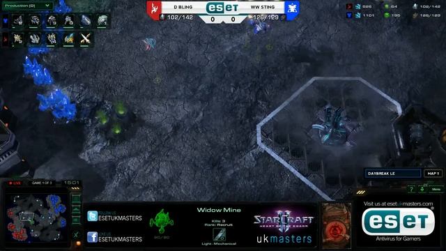 [P] BlinG vs [T] Sting - ESET UK Masters Season 1 Grand Final Map 1 of 3 смотреть онлайн