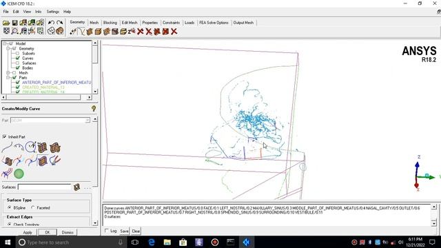 The importance of curve creation for a geometry before creating an unstructured mesh in Ansys ICEM. смотреть онлайн