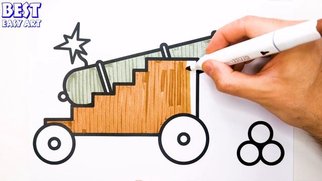 Pirate Cannon Drawing, Painting & Coloring For Kids and Toddlers_ Child Art смотреть онлайн