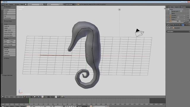 Blender Tutorial: Seahorse and Animation смотреть онлайн