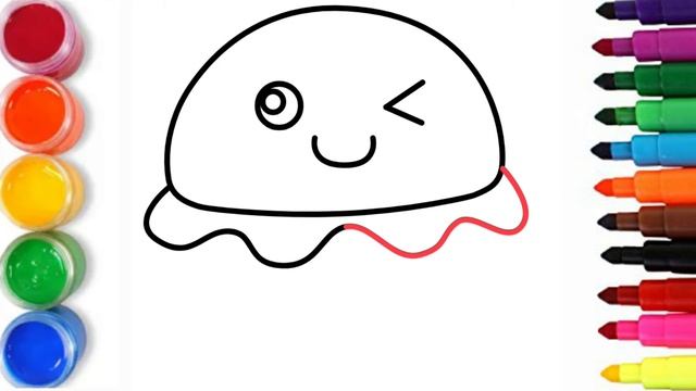 How To Draw a Burger | Kids Drawing Step by Step | Drawing Tutorial for Kids смотреть онлайн