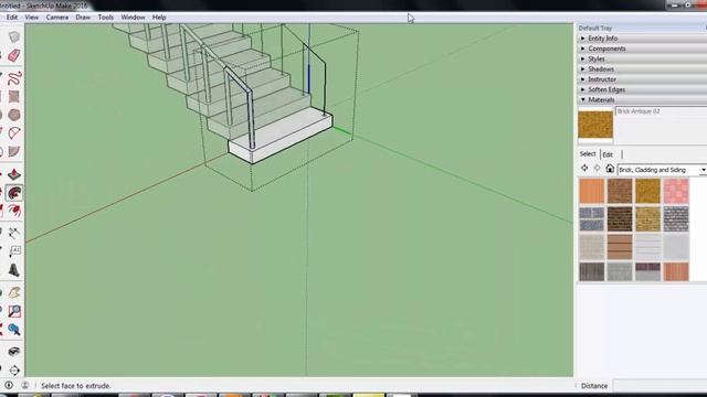 How to make 3D stairs - Sketchup 3d modelling смотреть онлайн